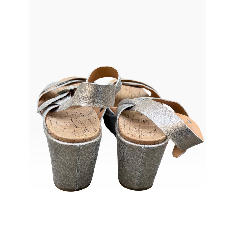 Kork-Ease Ava 2.0 Platform Wedge Sandal Womens 9 Champagne Gold Metallic Leather - Picture 5 of 12